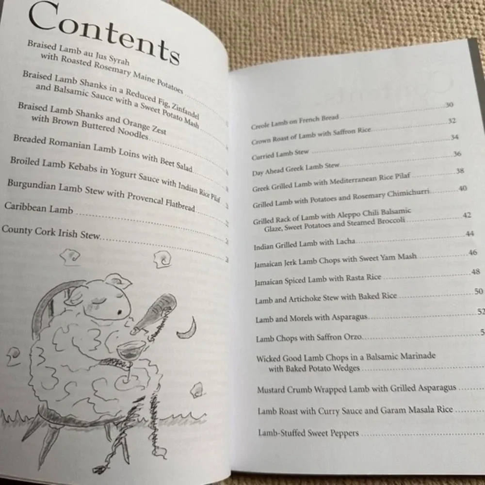 Lamb Cookbook Simple Gourmet Lamb w/ Side Dishes & Wine Pairings